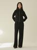 NOUVE Stretch Jersey Zip-Up Set - Black
