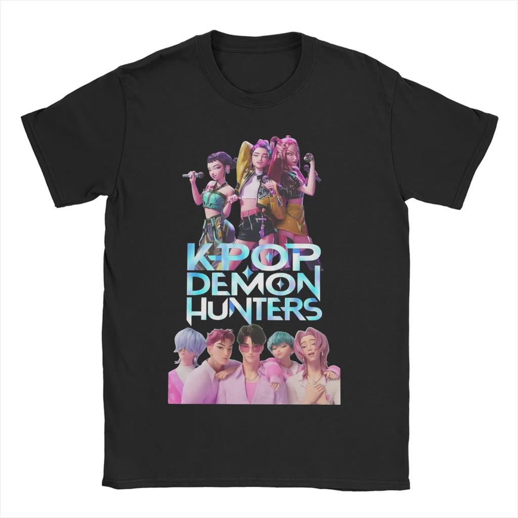 Summer Men Women Huntrix T Shirts Kpop Demon Hunters  Cotton Clothes Creative Short Sleeve Round Neck Shirt Graphic T-Shirts Top