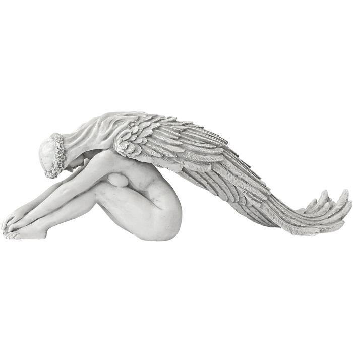 Design Toscano Garden Statue Angel of Grace Lying Down 61 Cm Polyresin Antique Stone