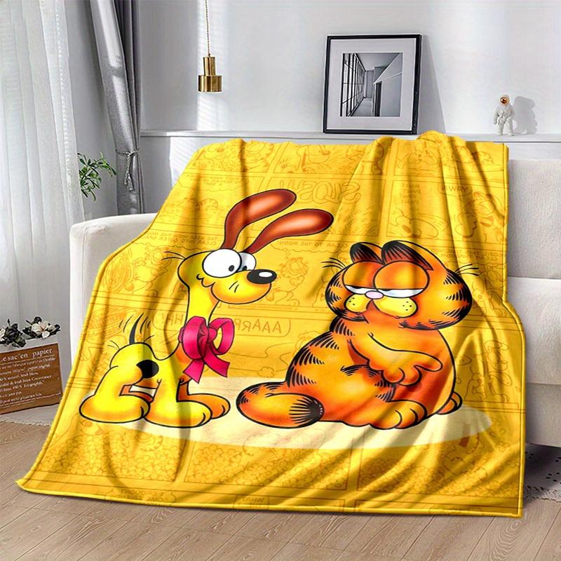 1pc, Garfield & Odie Throw Blanket, Soft Blanket for Couch, Bed, Travel, Camping, Car, Beach, Office Nap, Perfect Gift for FriendsA063
