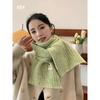 Korean Style Knitted Student Scarf Women's Wool Blended Wool Autumn and Winter Fashionable Warm Christmas Red Scarf for Men