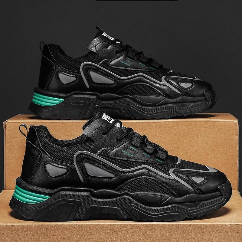 2024 Fashion And Comfortable Mesh Breathable Outsole Shoes Summer Hot Sale Mens Casual Shoes Thick Bottom Breathable Sneaker