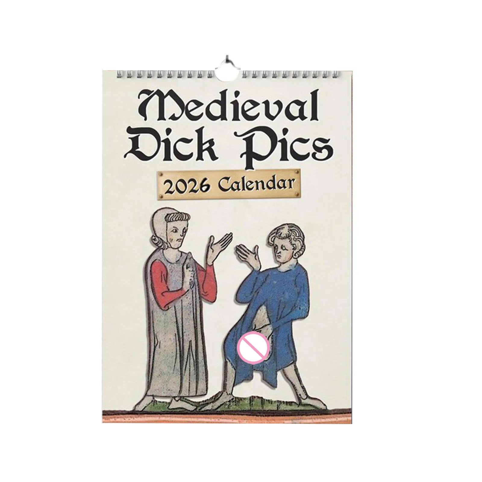 

2026 Calendar - Funny Medieval Pics Wall Calendar With Illustrations Strange Prank Wall Calendar For History Enthusiasts Gift