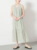 Beams Heart Women's G.GREEN FREE Back Ribbon Jacquard Dress