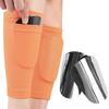Electroplated Football Shin Guards with EVA Cushion Insert for Calf Protection