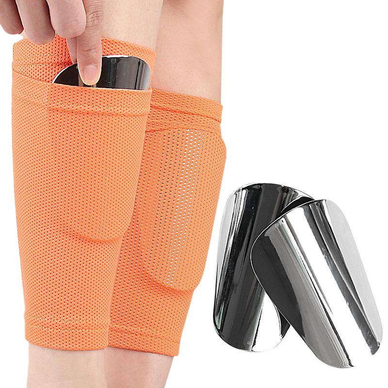 Electroplated Football Shin Guards with EVA Cushion Insert for Calf Protection