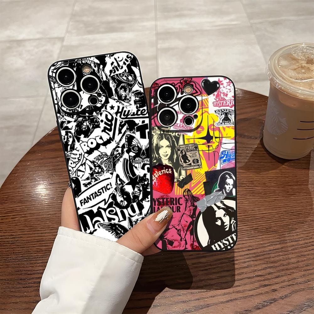 H-Hysteric Glamour Girl Phone Case For 17 Pro Max Iphone 14 Pro Max 12 16 15 13 Pro 11 Xr X Xs 8 7 Plus Back Cover