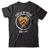 Short Sleeves  Cotton Cool T-Shirt Circle Of Trust - Yorkshire Terrier - Yorkie Gift For Dog Lover Design Your Own T Shirt