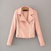 Lapel Long Sleeves Zipper Pocket Women Jacket Fall Winter Solid Color Faux