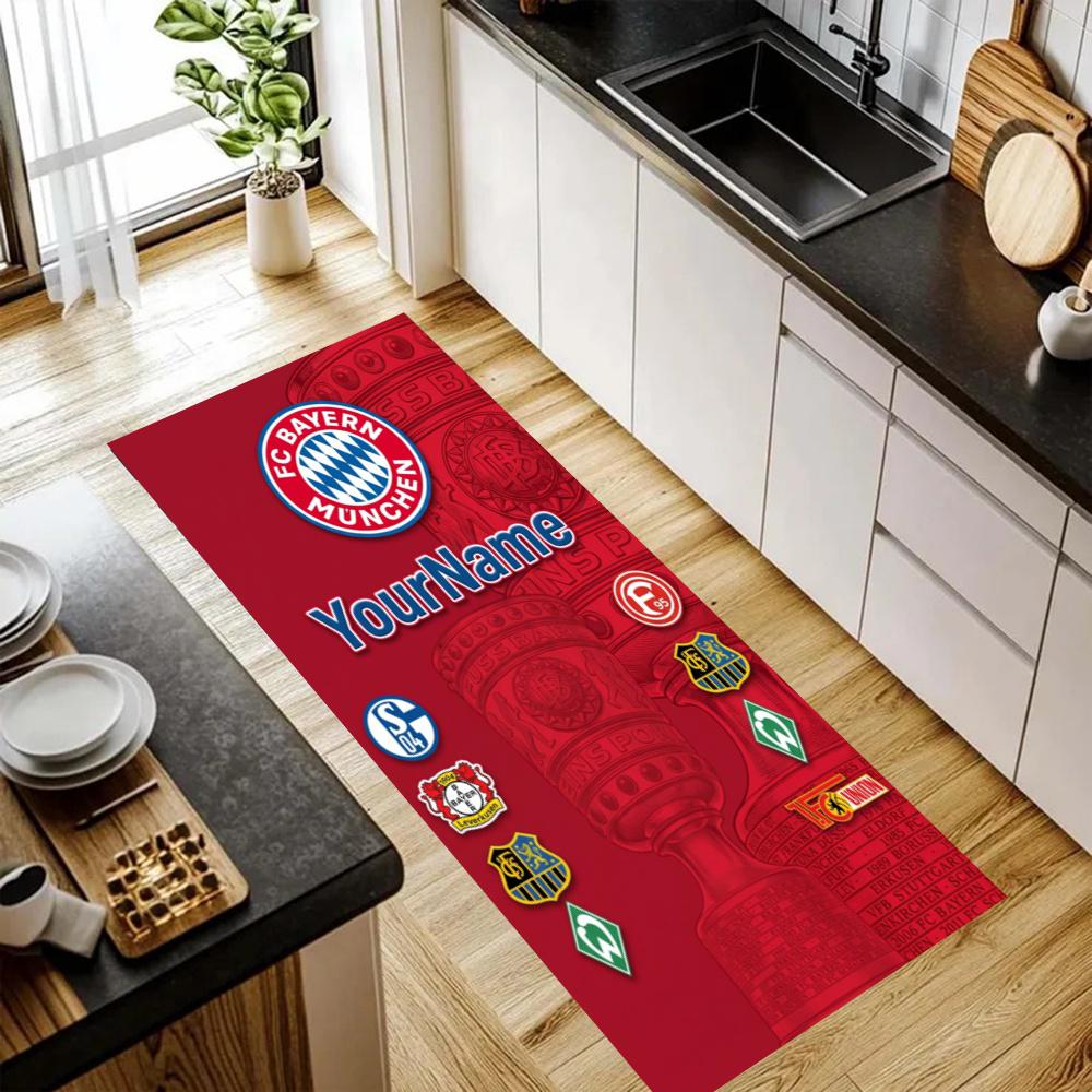 Fc Bayern Mnchen Customize Your Name Kitchen Rug Runner Rug Laundry Mat Hallway Entryway The Best Gift Choice