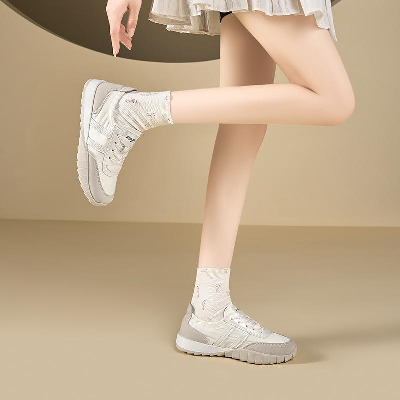 Augustus Dengde training shoes women's 2025 new summer academy style casual platform shoes Forrest Gump sports white shoes