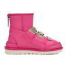 Feng Chen Wang X UGG PU Warm Non-Slip Outdoor Casual Mid-Calf Snow Boots Women Boots Pink 1130070-PINK