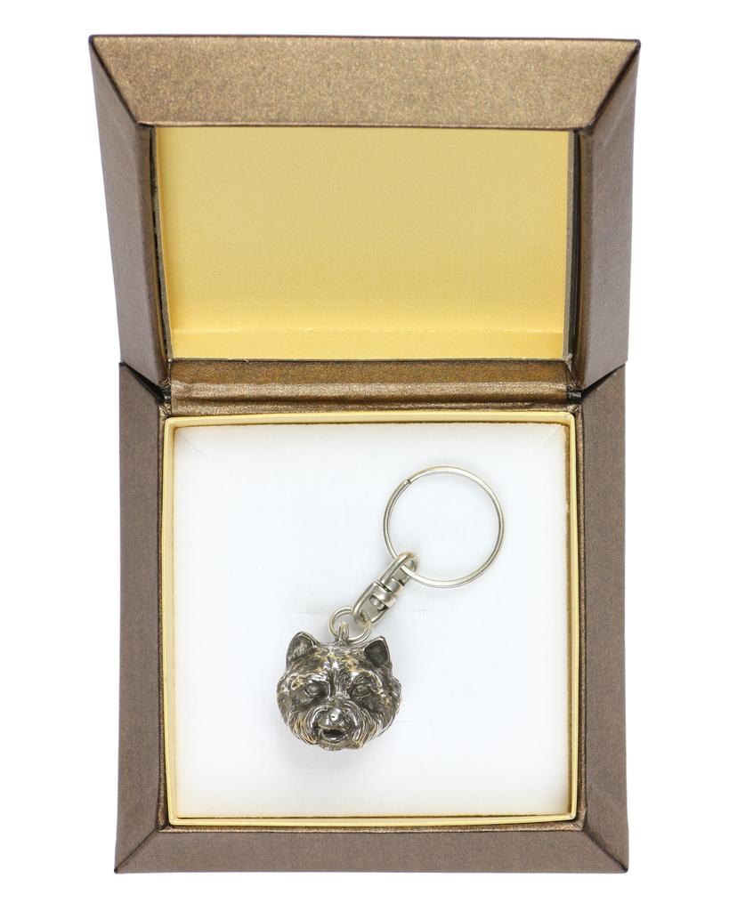 West Highland White Terrier - Silver-plated pendant with a dog in a decorative box, handbag decoration, backpack pendant by Art-Dog brand