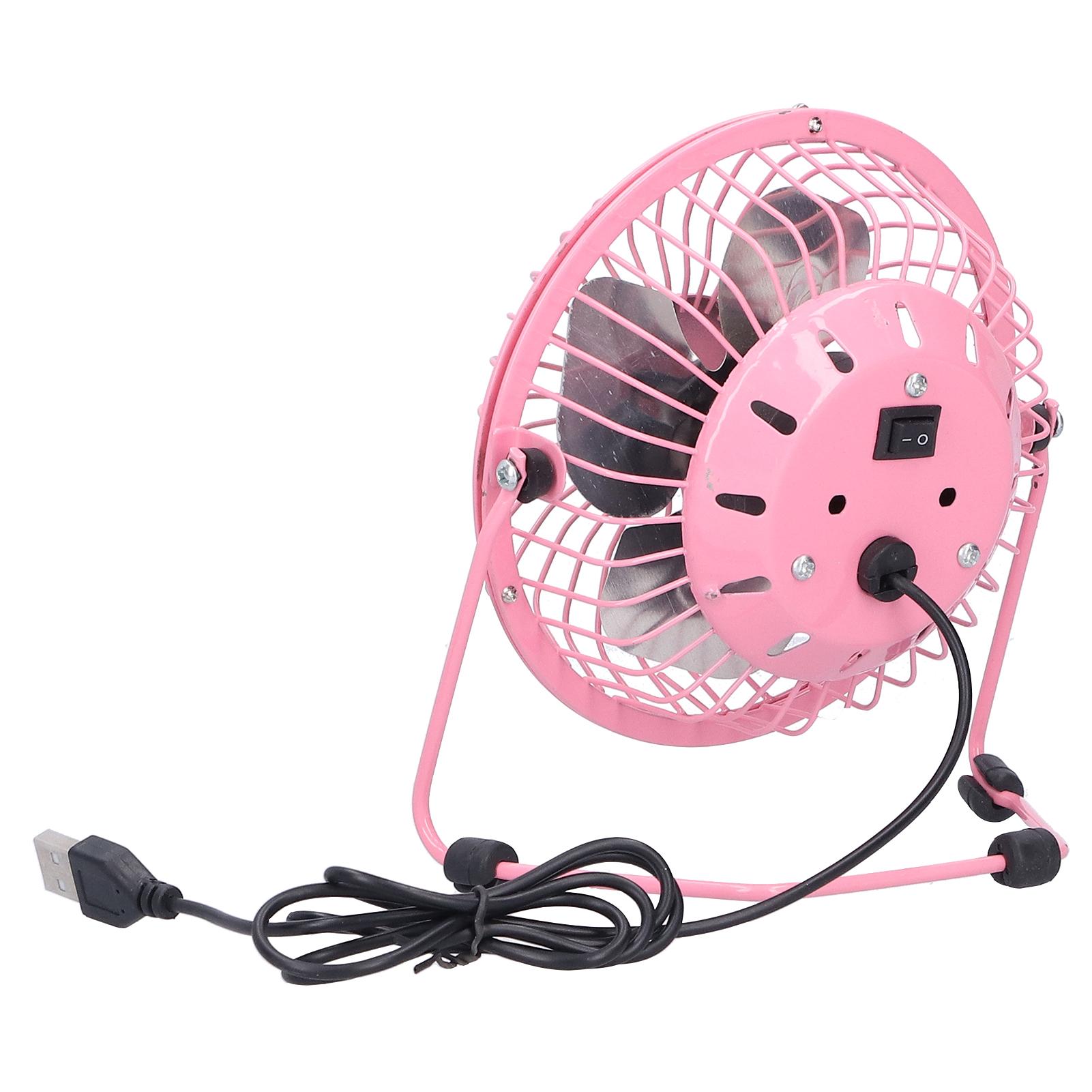 

Fan USB Portable Silent Aluminum Blade Desk Desktop Iron Crafts Fans