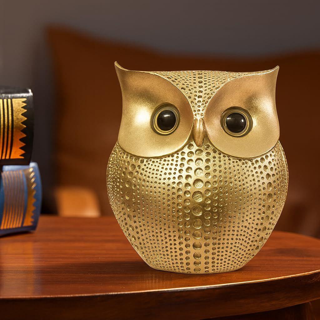 Moderní elegantní umělecká figurka sova sova (Zlatý), 1 kus