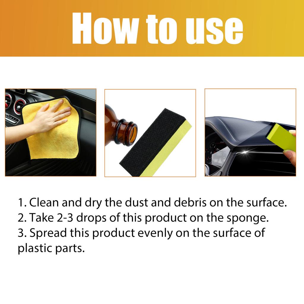 50ml Car Interior Plastic Leather Restorer Refurbishment Paste Auto Cleaning Agent Care Dashboard Renovator Auto Cleaning Tools