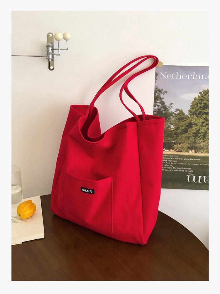 Korean Style Ins Fashi Nyl Shoulder Bag 2026 Spring Summer New Work Commute Casual Large Capacity Student Tote Bag