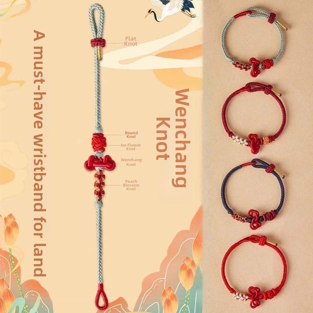 Personality Wenchang Knot Wrist Rope Fortunate Ornaments Chinese Knot Bangle  Women