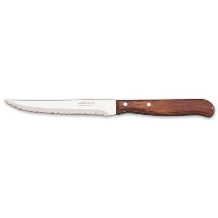 Couteau carré Arcos Latina 100401 en acier inoxydable Nitrum et mango en bois comprimé avec lame de 10,5 cm sous blister.