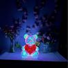 Iridescent Heart Light-Up Bear: Valentine's & Birthday Gift Souvenir 520 Qixi Ornament