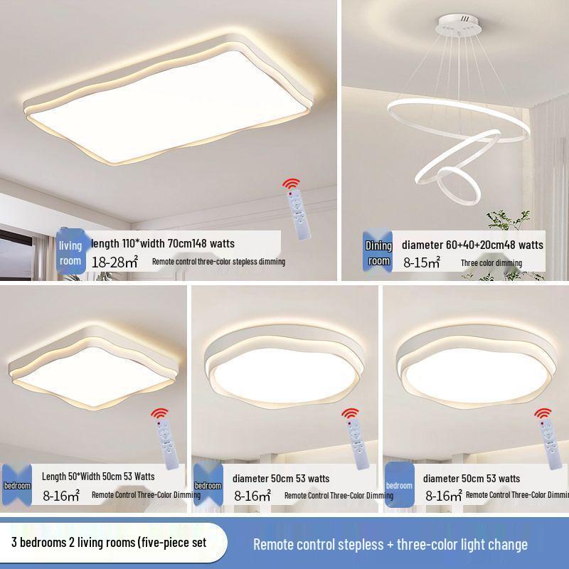 2025 Smart Voice-Controlled Full Spectrum Living Room and Bedroom Ceiling Light Package