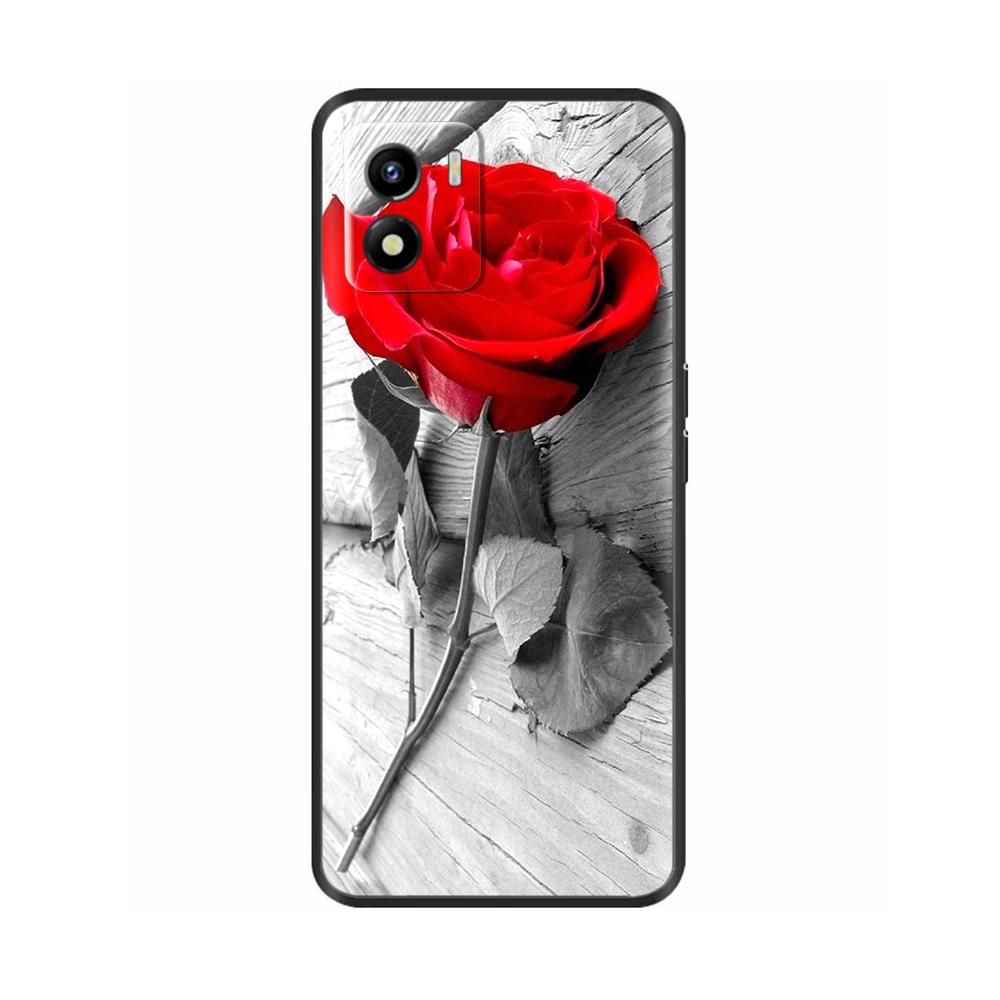 For Vivo Y01 Case Y01 2022 Soft Silicone Back Cover TPU Phone Case For Vivo Y01 Y 01 VivoY01 Cute Black Bumper Coque Shell Funda