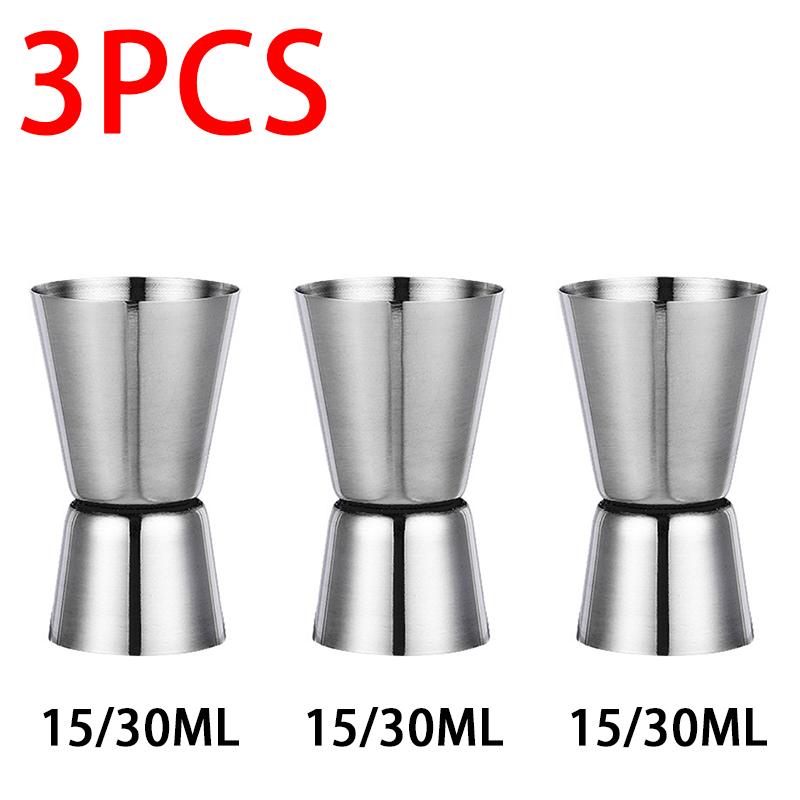 Stainless Steel Ounce Cocktail Whiskey Jigger Dual Shot Drink Alcohol Measure Cup Bar Gadgets Cocktails Accessories JBGJ02