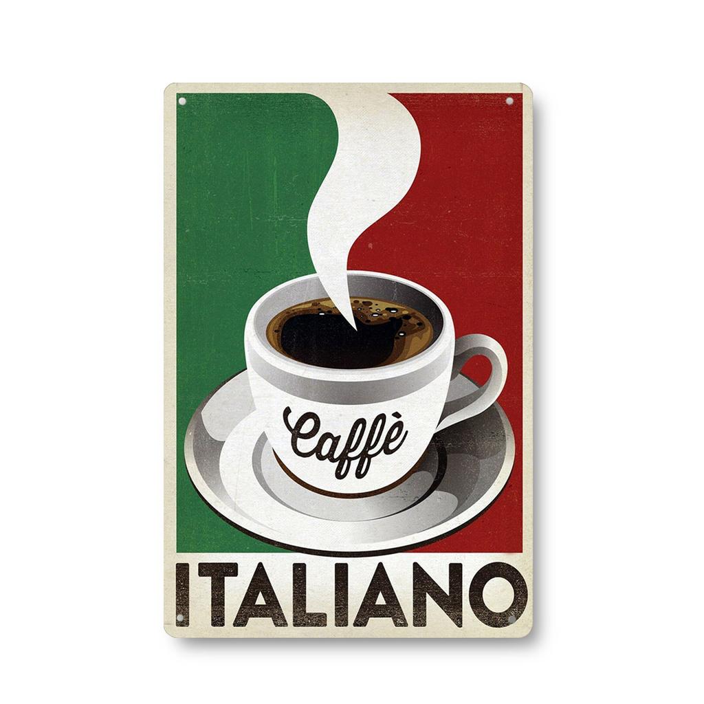 Vintage Metal Tin Poster Coffee Shop Metal Tin Signs Posters Plate Colorful Visual Effect Wall Art for Cafe Bar Club Party Decor