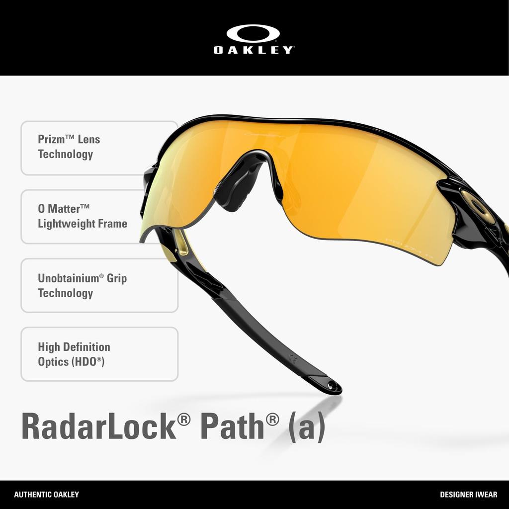 Sunglasses 0OO9206 RADAR POLISHED 38 LOCK PATH 24K POLARIZED LENS [Oakley] BLACK/PRIZM (Asia Fitting)