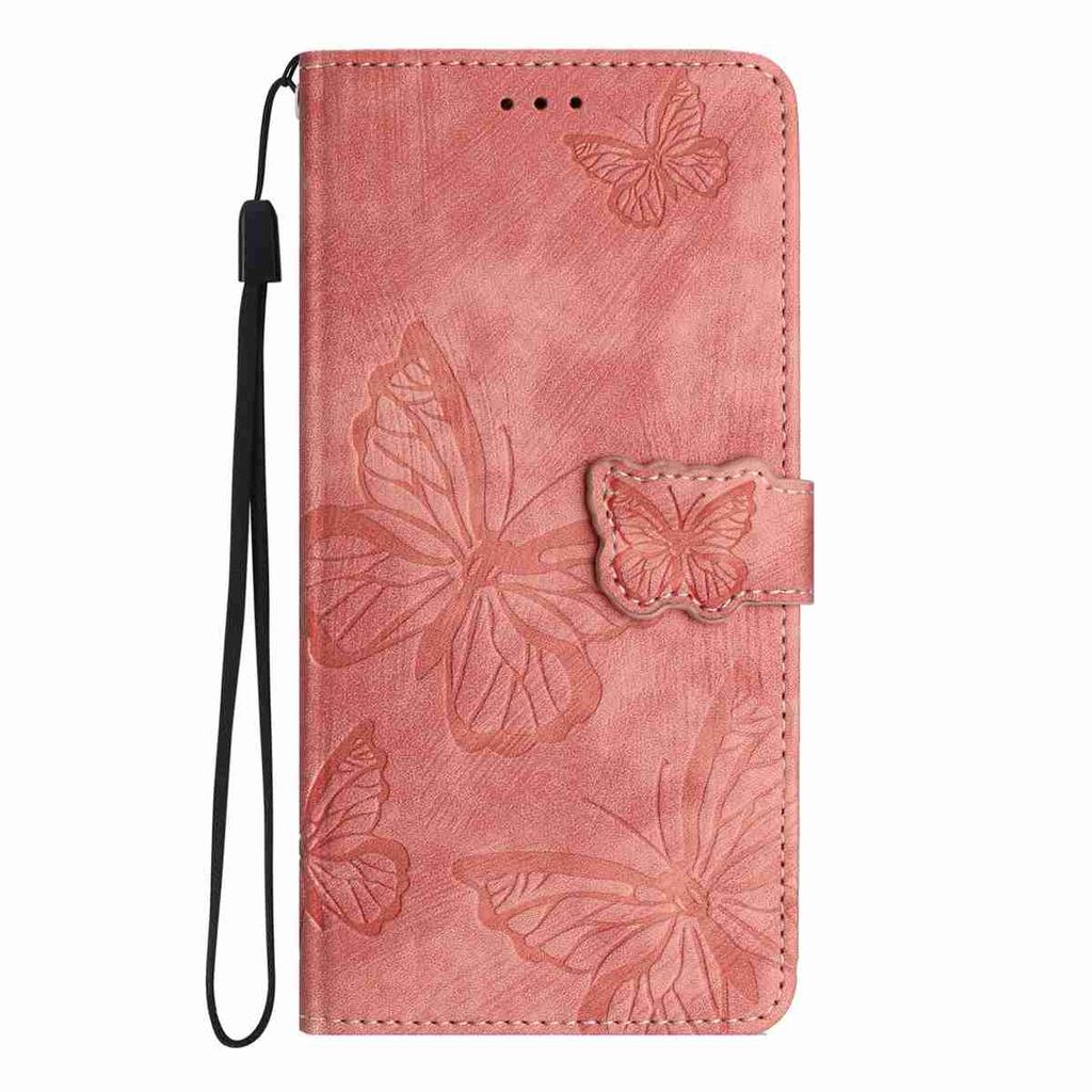 For Xiaomi Redmi 15C 4G (Global) (171mm) Case Butterfly Design Flip Wallet Leather Phone Cover Skin-Touch