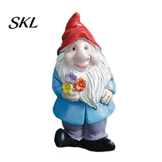 Handcrafted Resin Garden Ornament Mini Gnomes Figurine, Welcome Gnome Statue, Small Durable Outdoor Statue Dwarf for Fairy Garden, Flower Pot,