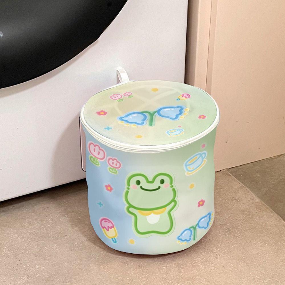 4Pcs Cute Mesh Laundry Bags Set Auto-lock Zipper Travel Clothes Organizer  Stocking