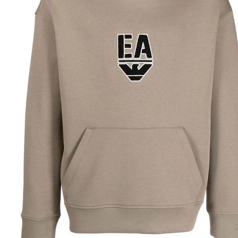 EMPORIO ARMANI EA Sweatshirts Men's Dusty Gray Hooded Moderate Regular 6L1MC4-1JHSZ-137