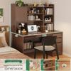 Modern Computer Desk with Bookshelf & Storage for Home, Office, Bedroom & Study Room