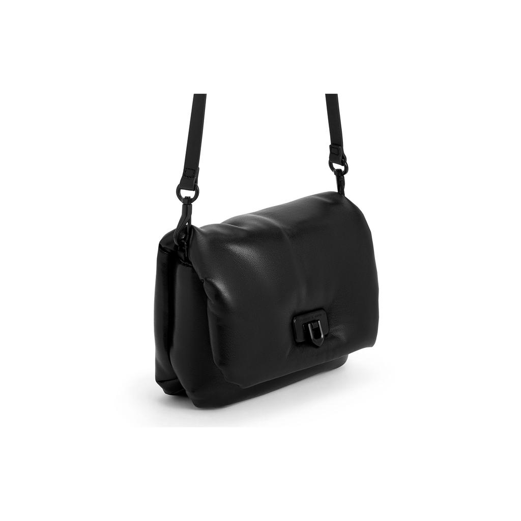 Charles & Keith Soft Chain Underarm Small Square Bag Women Shoulder Bag Black Ivory Brown CK2-80151356