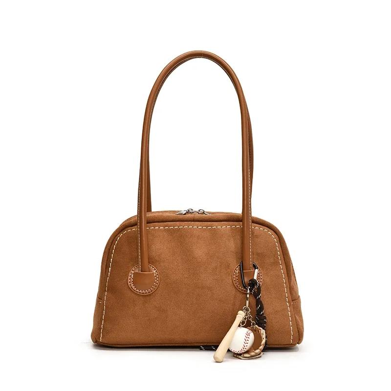 

Большая вместительная женская сумка через плечо, матовая ретро-сумка, ручная сумка-подушка