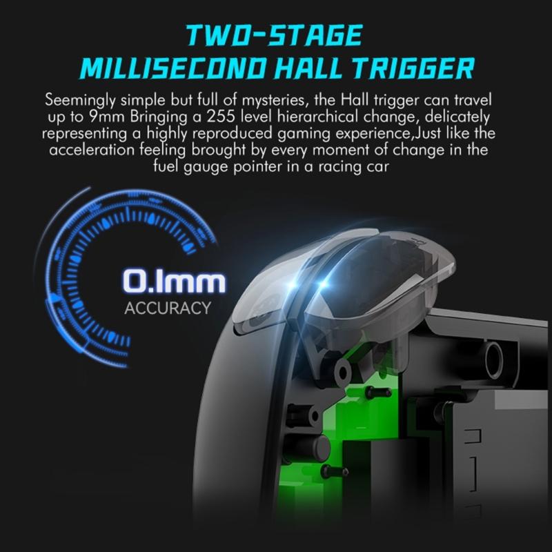 Stretchable Game Controller Wireless Charging Hall Effect Joystick Bluetooth-compatible Phone Gamepad with Cooling Fan