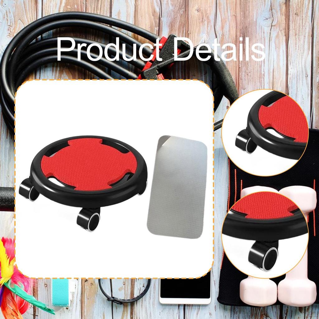 Abdominal Disc Wheel Roller Muscle Plate 4 Universal Wheels Exercise