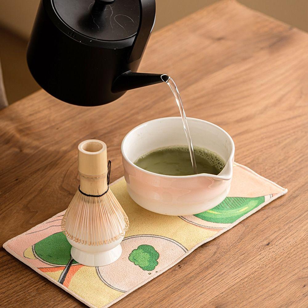 4PCS Food Grade Japanese Matcha Tea Set Bamboo Ceramic Japanese Chasen Matcha Whisk  Stirring