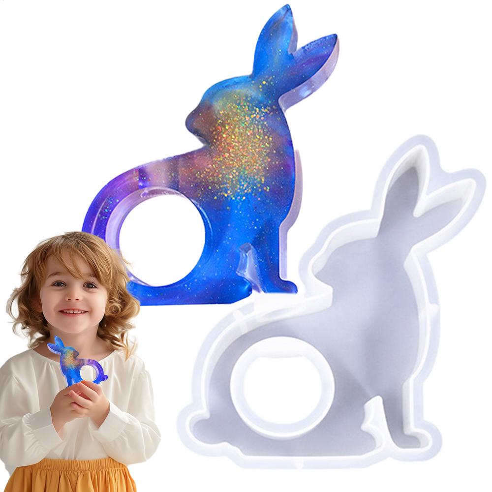 Vase Molds For Epoxy Resin Easter Rabbit Design Plant Propagation Station Mould Hydroponic Silicone Planter Mold For Easter Home