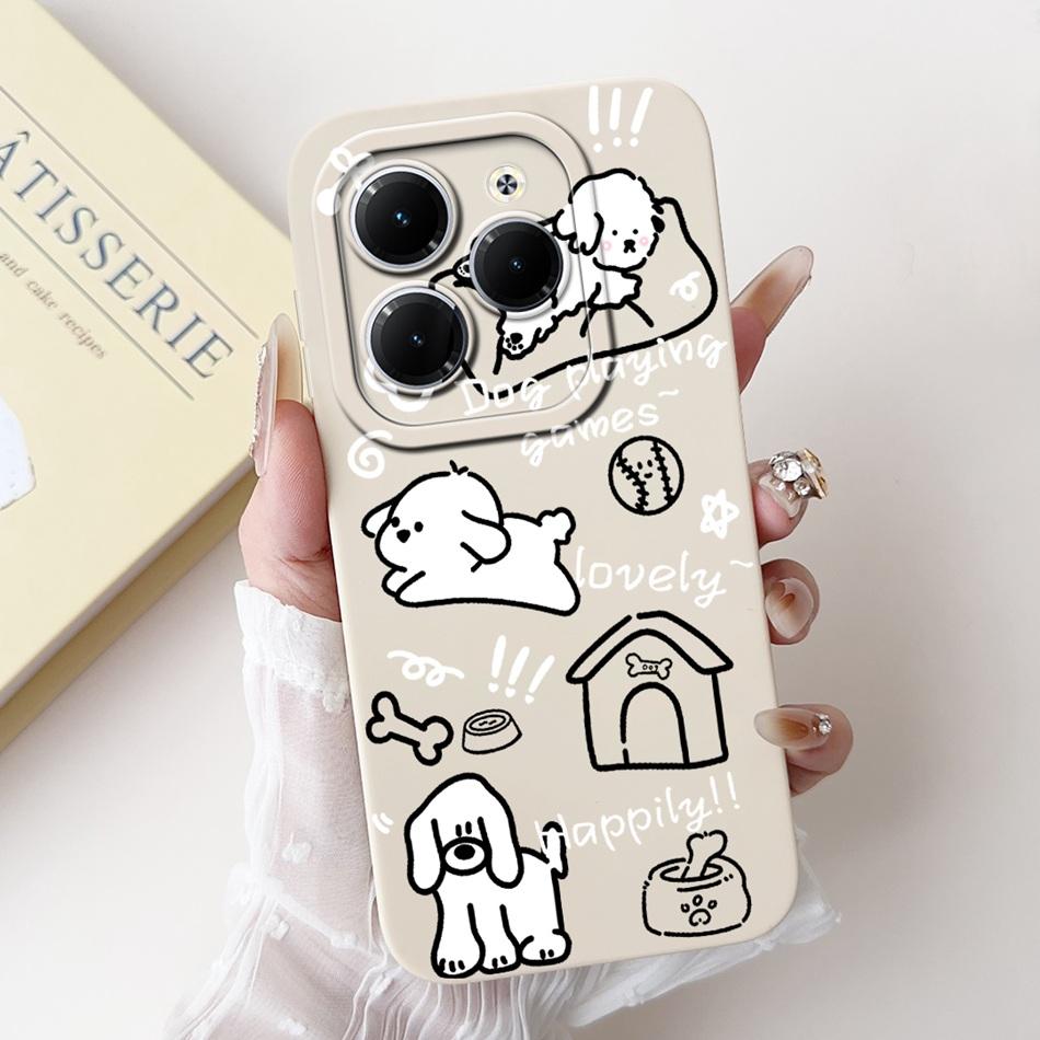 For Infinix Hot 40 Pro Case Hot 40 40i 40Pro Hot40 Hot40i Cute Panda Rabbit Cartoon Soft Silicone Shockproof Phone Cases