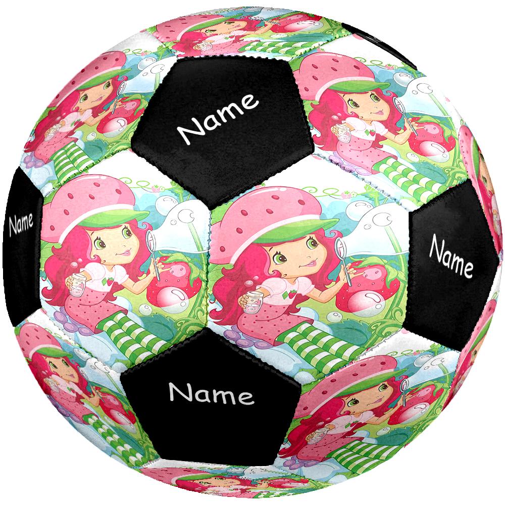 Custom Name Strawberry Shortcake Theme Size 5 Soccer Ball, Suitable for Both Indoor and Outdoor Matches, a Gift Suitable for Everyone.