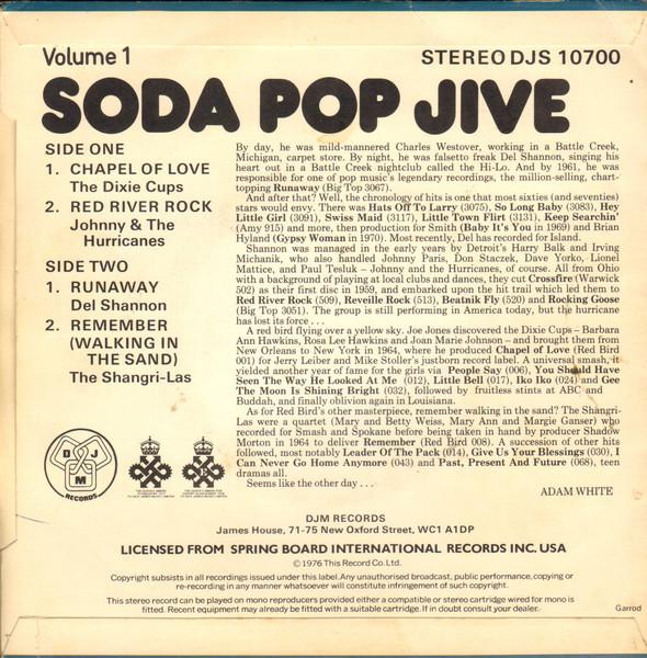 

7inch Record VARIOUS Soda Pop Jive Vol. 1 DJS10700 DJM Records 1976 UK Pop Used