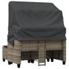 Vidaxl 2-Os. Gartensofa, Dach und Fußstützen, Hellgrau, Rattan PE