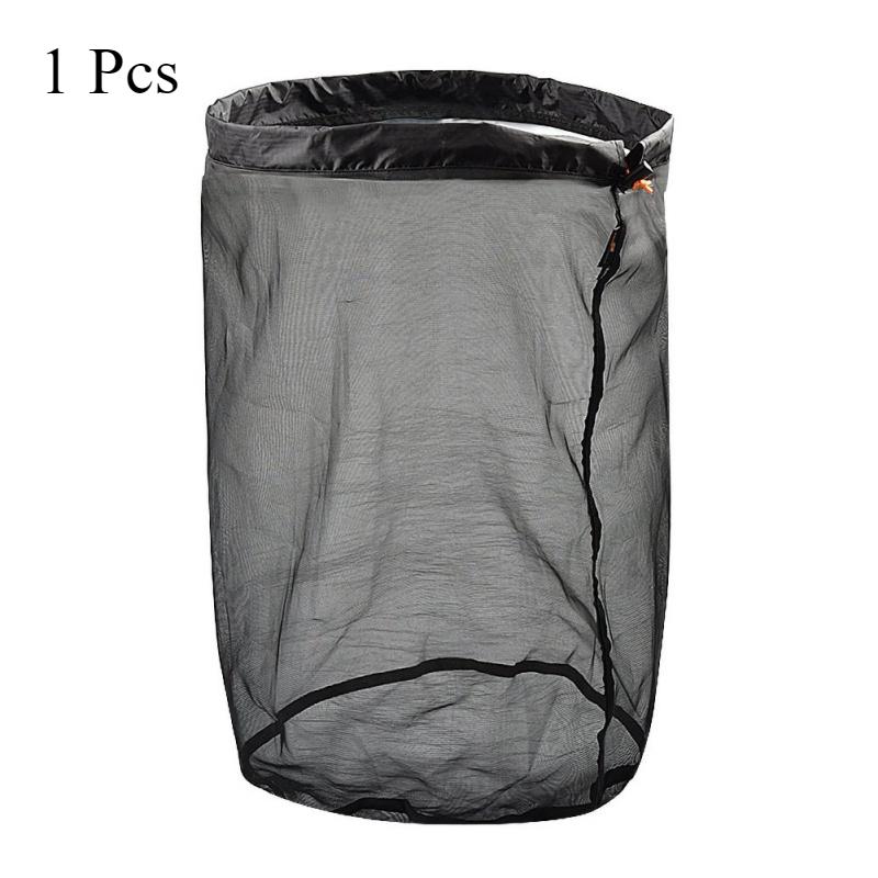 1Pcs Outdoor Ultralight Mesh Storage Bag For Sports Camping Drawstring Storage Pack Hiking Travel Tools Compression Bags