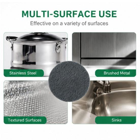 1/3/6/12Pcs Scouring Pad Stainless Steel Cookware Powerful Stain Removal Sponge High Performance Scrubber Pots Pans Kitchen Cleaning Tool