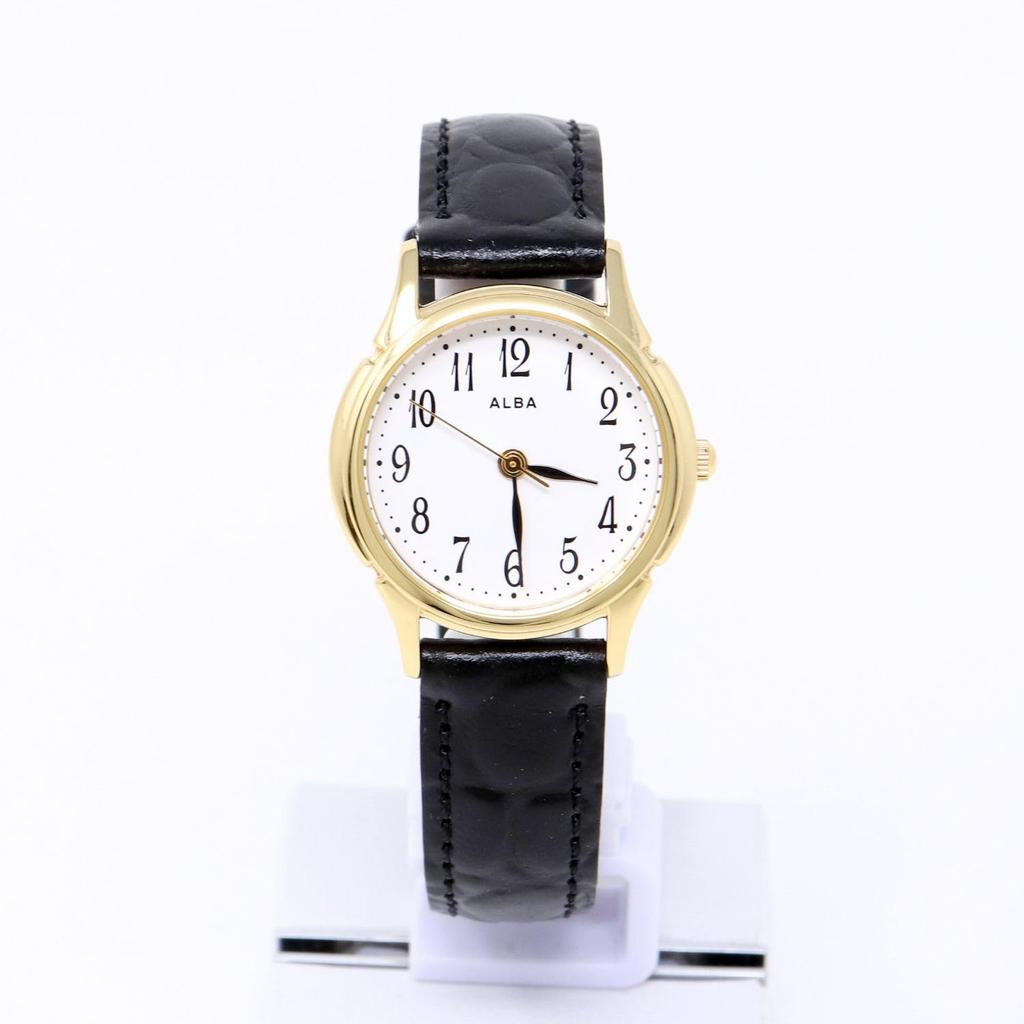 Seiko Watch Alba Watch Ladies Quartz Stainless Steel Reinforced Waterproof for Daily Life Analog SEIKO ALBA (5 ATM) (AEGK433 (Dial White, Case