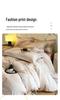 Pure Cotton Fresh Style Bedding Set: Modern Minimalist Duvet Cover, Sheet & Fitted Sheet for Spring/Summer
