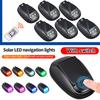 2/4/6x Solar RGB LED Strobe Lights 8 Colors LED Flash Position Wireless Light Aircraft Airplane Helicopter Warning Lights
