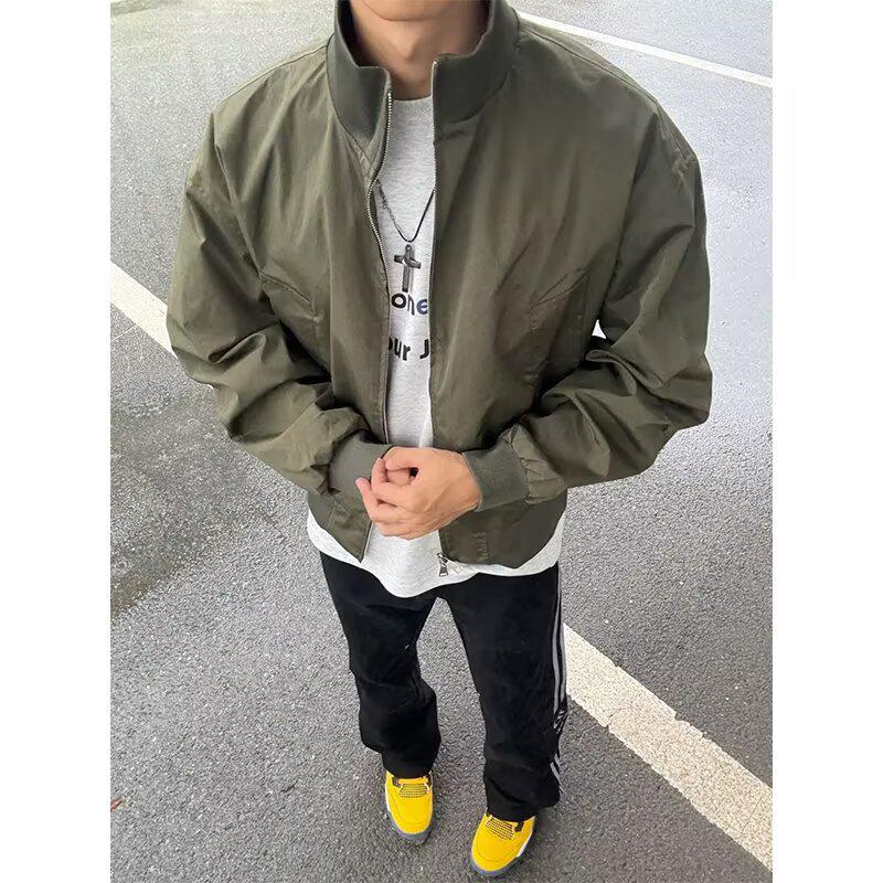 Giacca Bomber da Uomo Tre Prove Stile Pilota - Capospalla Baseball Primavera/Autunno
